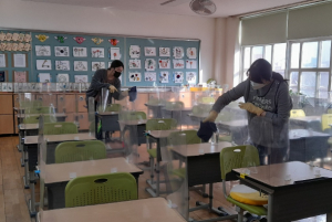 경산교육지원청 경산서부초, 코로나19 확산 방지 집중 일상소독으로 즐거운 학교 생활 이어가다