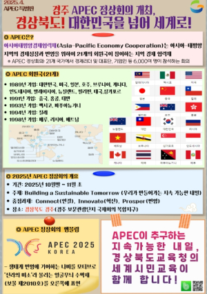 경북교육청, APEC 정상회의 특별판 카드레터 발행