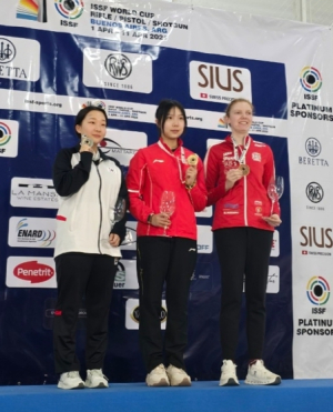 울진군청 사격팀 권은지, ISSF 월드컵 여자 10M 공기소총 한국신기록 경신!