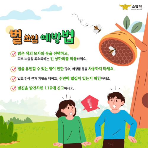 경북소방본부, 추석 벌초철 벌 쏘임·예초기 ‘주의보’