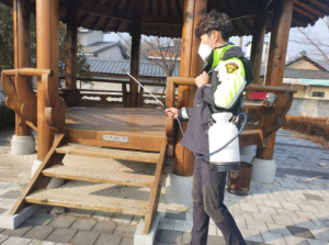 김천시 조마면 의용소방대 집중 방역의 날 방역 실시