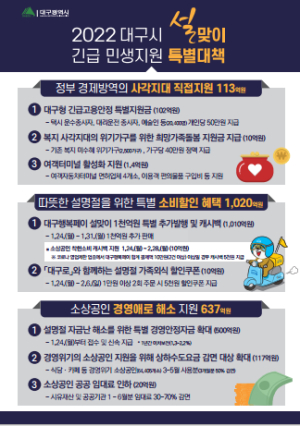2022 대구시 설맞이 긴급 민생지원 특별대책