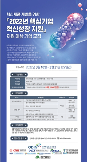 대구 혁신도시 오픈랩, 융합의료 혁신제품 개발 지원