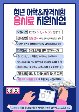 영주시, 경북도 최초 미취업청년 어학·자격시험 응시료 최대 20만원 지원
