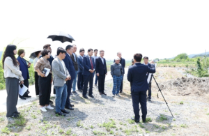 주낙영 시장, 북경주 파크골프장 조성 현장 방문해 진행상황 점검