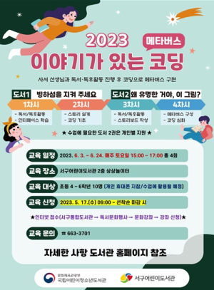 대구 서구어린이도서관, 2023년 이야기가 있는 코딩 프로그램 운영