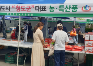 청도군, 자매도시 수성구 특산물 판매행사 참가