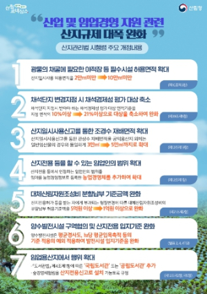 산지규제 대폭 완화, 산(山)과 함께 살맛나는 경북시대 만든다!