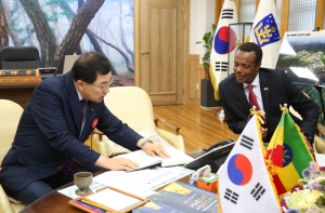 주낙영 경주시장, 데씨 달케 주한 에티오피아 대사 접견