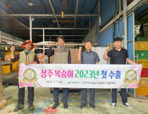 과즙이 풍부한 상주복숭아 해외로 갑니다!