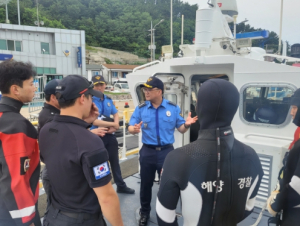 장윤석 울진해경서장, 파출소 순회 구조 교육·훈련 현장 점검