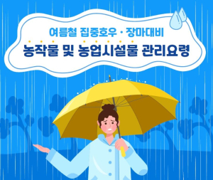김천시 기술지원과, 장마 대비 농작물 관리 지도