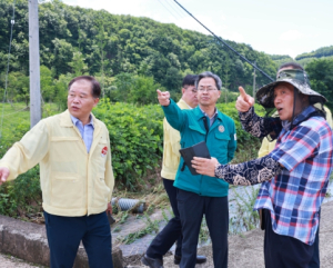 영양군 집중호우 피해농가 현장 점검 및 긴급 복구 지원