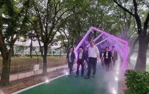 상주 북천 산책로 쿨링포그 가동