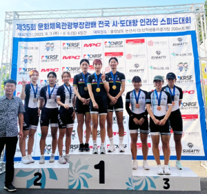 안동시청 롤러경기단, 금빛 질주 펼쳐