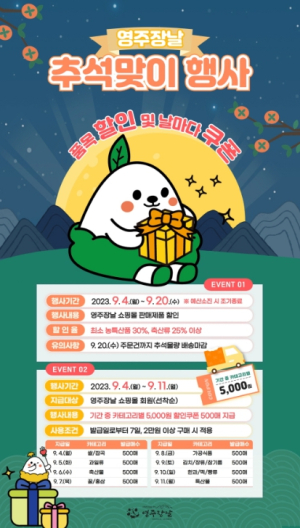 영주시, ‘영주장날 쇼핑몰’ 추석맞이 할인전 개최
