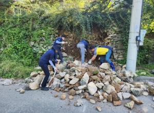 성주군 초전면, ‘평화계곡 피정의 집’호우피해 복구 활동 전개