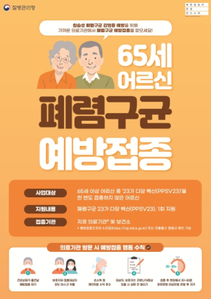 안동시, 폐렴구균 백신 무료 접종 `적극 독려`