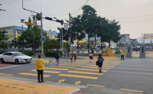 상주시 어린이보호구역 노란색 횡단보도 신설