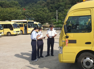 경상북도의성교육지원청, 2023년 하반기 관계부처 합동 어린이통학버스 안전점검 실시