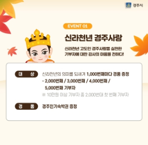 경주시, 고향사랑기부제‘1000번째 마다’이벤트 당첨자 발표