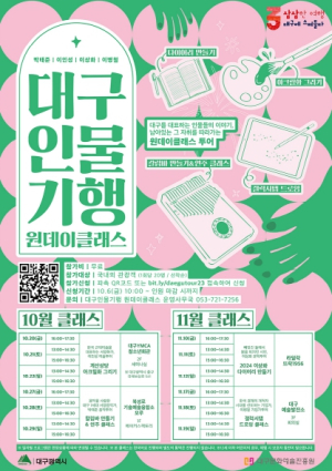 ‘대구 대표 인물들의 발차취를 따라서’ 대구인물기행 콘텐츠 체험! 원데이클래스 운영