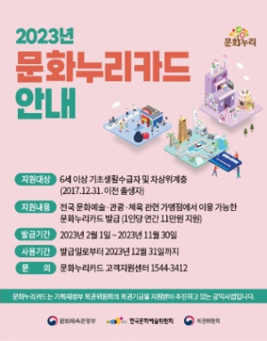 대구 남구, 통합문화이용권(문화누리카드) 발급 및 사용 독려