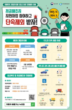 포항시, 미세먼지 계절관리제 대비 노후경유차 저공해 조치하세요!
