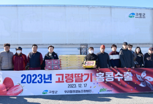 2023년산 고령 딸기 올해 첫 수출 개시