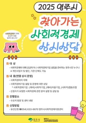 영주시, ‘2025 찾아가는 사회적경제 설명회’ 개최