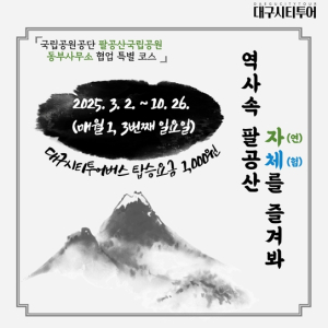 대구시 1천 원의 행복, 시티투어버스 타고 팔공산 100배 즐기기