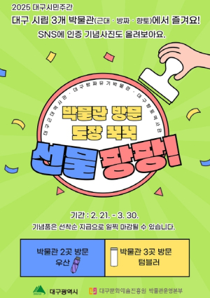 2025 대구시민주간, 대구 시립 3개 박물관 다채로운 행사 개최