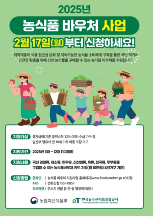 의성군, 취약계층 대상 농식품바우처 지원