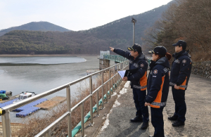 대구119항공대, 봄철 산불 대비 헬기 담수용 저수지 특별 점검