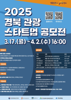 경북관광기업지원센터, 경북 관광스타트업 모집 공모전 개최