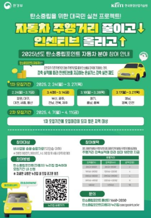 안동시, 2025년 자동차 탄소중립포인트제 운영