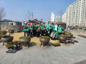 고령군, 다산면 청사 주변 봄꽃 식재