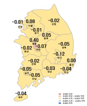 부동산원, 전국주택가격동향조사 : 2025년 5월 1주 주간 아파트가격 동향 발표