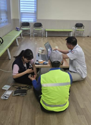 산업안전보건법에 따른 상주시 재활용품 선별장 보건관리 점검 실시 !