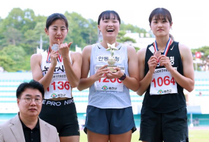 안동시청 육상경기단, 예천서 열린 전국·국제대회에서 금메달 2개 획득