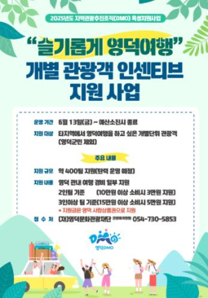 영덕문화관광재단 지원금 받고 영덕 여행 하고!