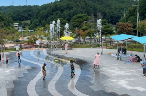 영주시, 천지인 전통사상체험관 바닥분수 개장