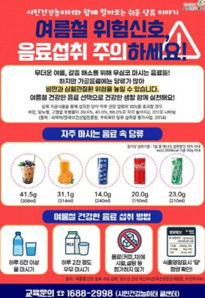 대구시 여름철 당류 과잉 비상! 시민건강놀이터 ‘나다운(down)당’으로 시민 건강 사수
