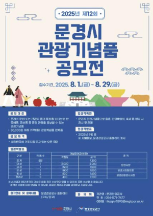 문경시, 제12회 문경 관광기념품 공모전