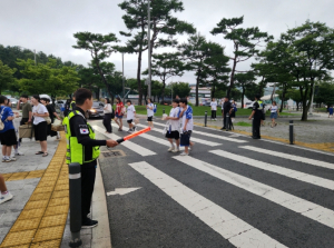 수성구자율방범연합대, 삼성라이온즈파크서 안전한 야구 관람 지원