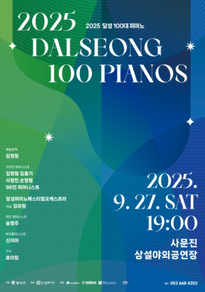 ‘달성 100대 피아노’오는 27일, 사문진 가을밤 아래 펼쳐진다