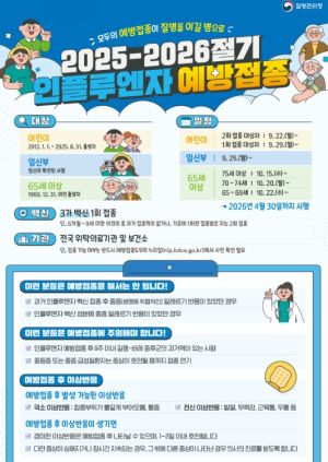울진군, 25-26절기 인플루엔자 무료 예방접종 실시