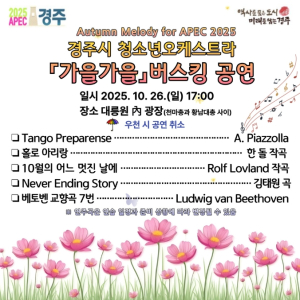 경주시 청소년오케스트라, 대릉원서 가을 버스킹 공연 개최