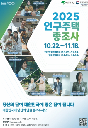영주시, 2025년 인구주택총조사 실시