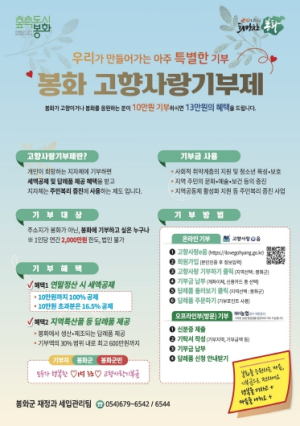 봉화 출신 기업인 ㈜노바렉스 권석형 대표, 3년 연속 고향사랑기부금 5백만원 기탁